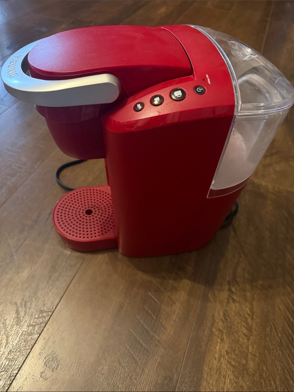 Keurig Single-Serve Coffee Maker in Red with Silver Accent
